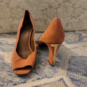 Tory Burch peep toe pumps